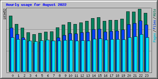 Hourly usage for August 2022