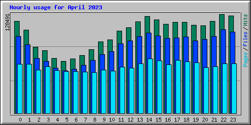 Hourly usage for April 2023